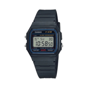 Reloj Casio Unisex Retro F-91W-1DG Negro